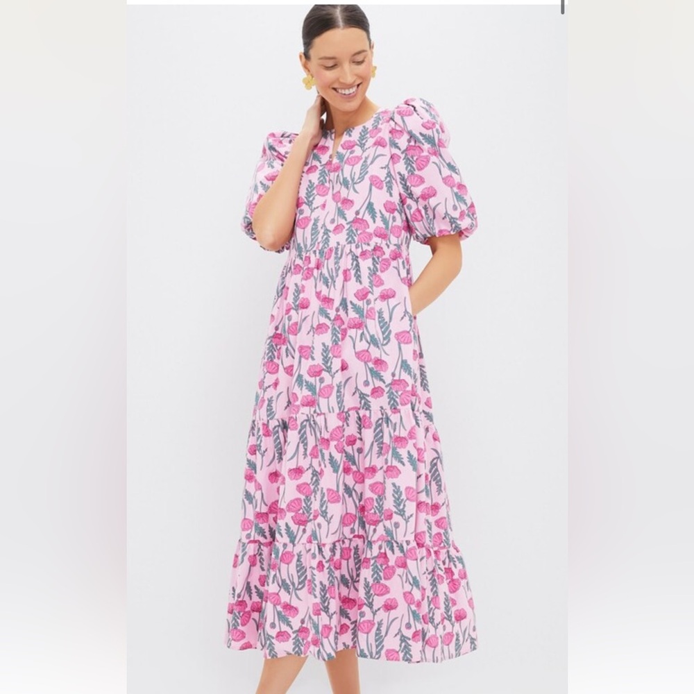 Tuckernuck Pink Floral Midi Dress
